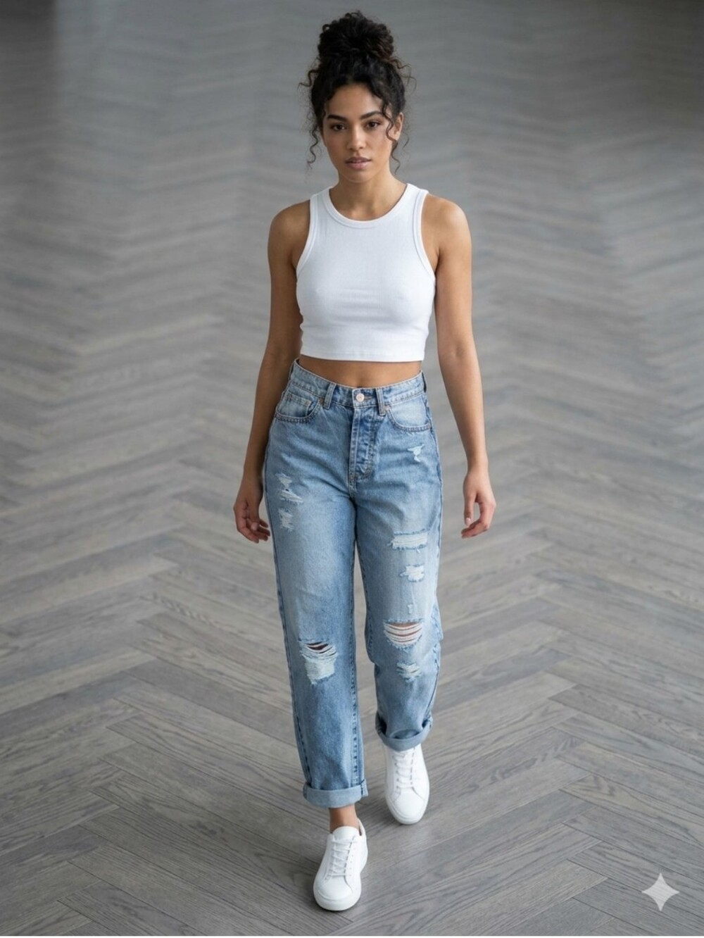 Women's Modern American Light Blue Distressed Jeans Size 24 Nwt